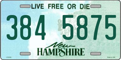 NH license plate 3845875