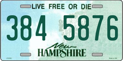 NH license plate 3845876