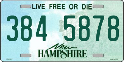NH license plate 3845878