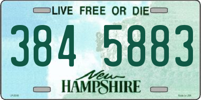 NH license plate 3845883