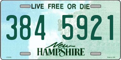 NH license plate 3845921