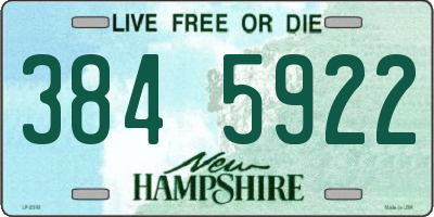 NH license plate 3845922