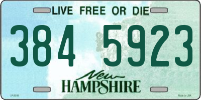 NH license plate 3845923