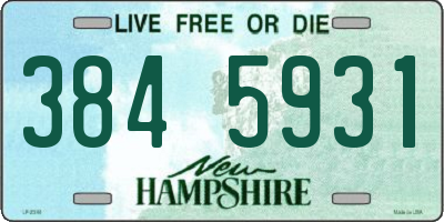 NH license plate 3845931