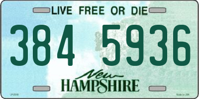 NH license plate 3845936