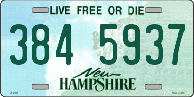 NH license plate 3845937