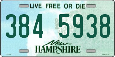 NH license plate 3845938