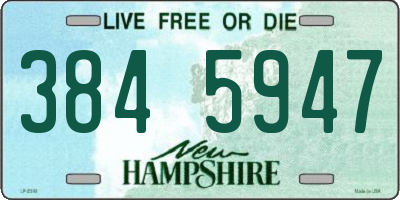 NH license plate 3845947
