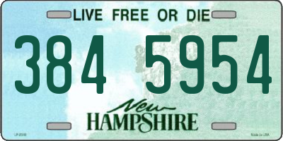 NH license plate 3845954