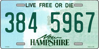 NH license plate 3845967