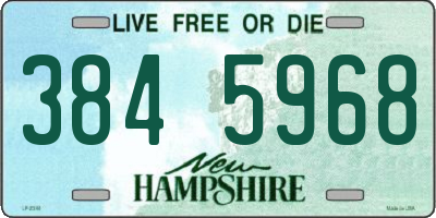 NH license plate 3845968