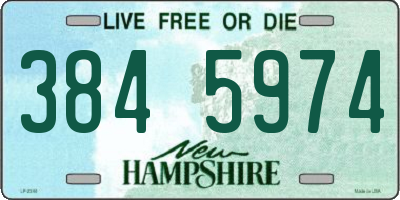 NH license plate 3845974