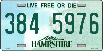 NH license plate 3845976