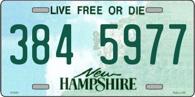 NH license plate 3845977