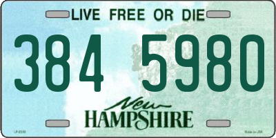 NH license plate 3845980