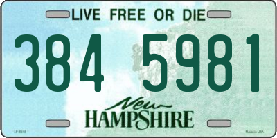 NH license plate 3845981