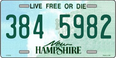 NH license plate 3845982