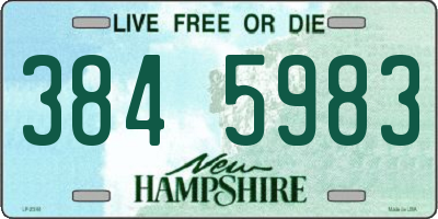 NH license plate 3845983