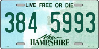 NH license plate 3845993