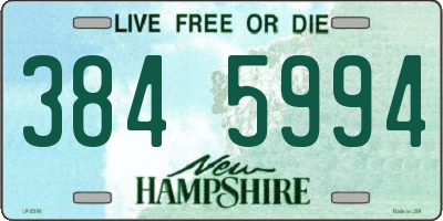 NH license plate 3845994