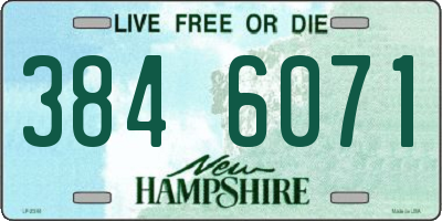 NH license plate 3846071