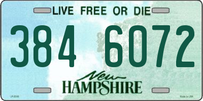 NH license plate 3846072