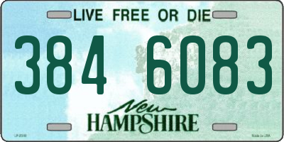 NH license plate 3846083
