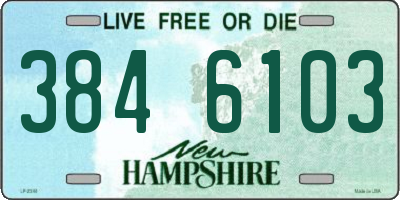 NH license plate 3846103