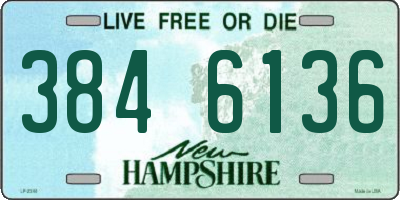 NH license plate 3846136