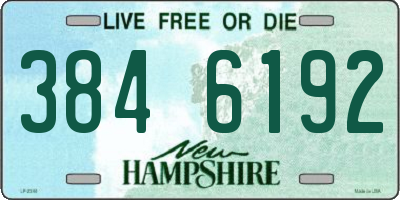 NH license plate 3846192