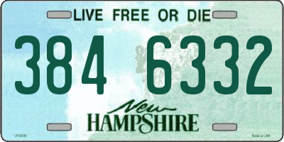 NH license plate 3846332