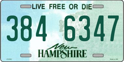NH license plate 3846347