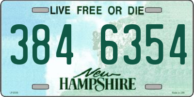 NH license plate 3846354