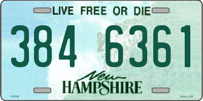 NH license plate 3846361