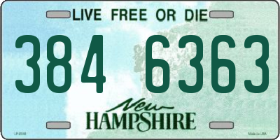 NH license plate 3846363