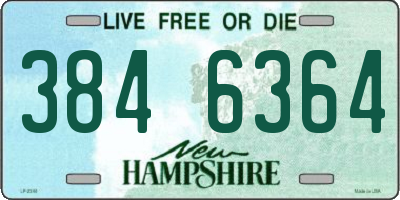 NH license plate 3846364
