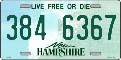 NH license plate 3846367