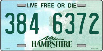 NH license plate 3846372