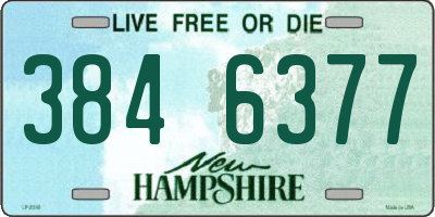 NH license plate 3846377