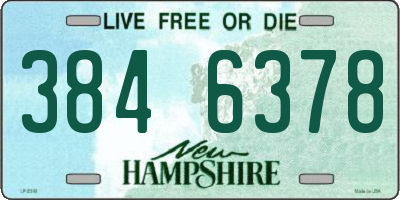NH license plate 3846378