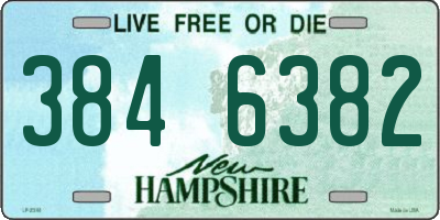 NH license plate 3846382