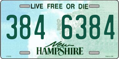 NH license plate 3846384