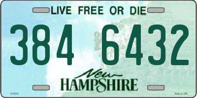 NH license plate 3846432