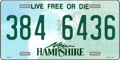 NH license plate 3846436