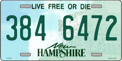 NH license plate 3846472