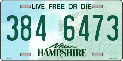 NH license plate 3846473