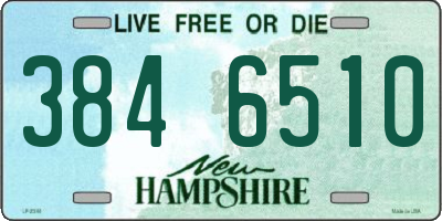 NH license plate 3846510