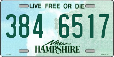 NH license plate 3846517