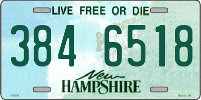 NH license plate 3846518