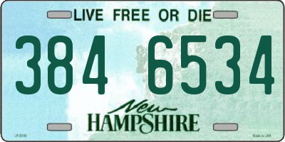 NH license plate 3846534